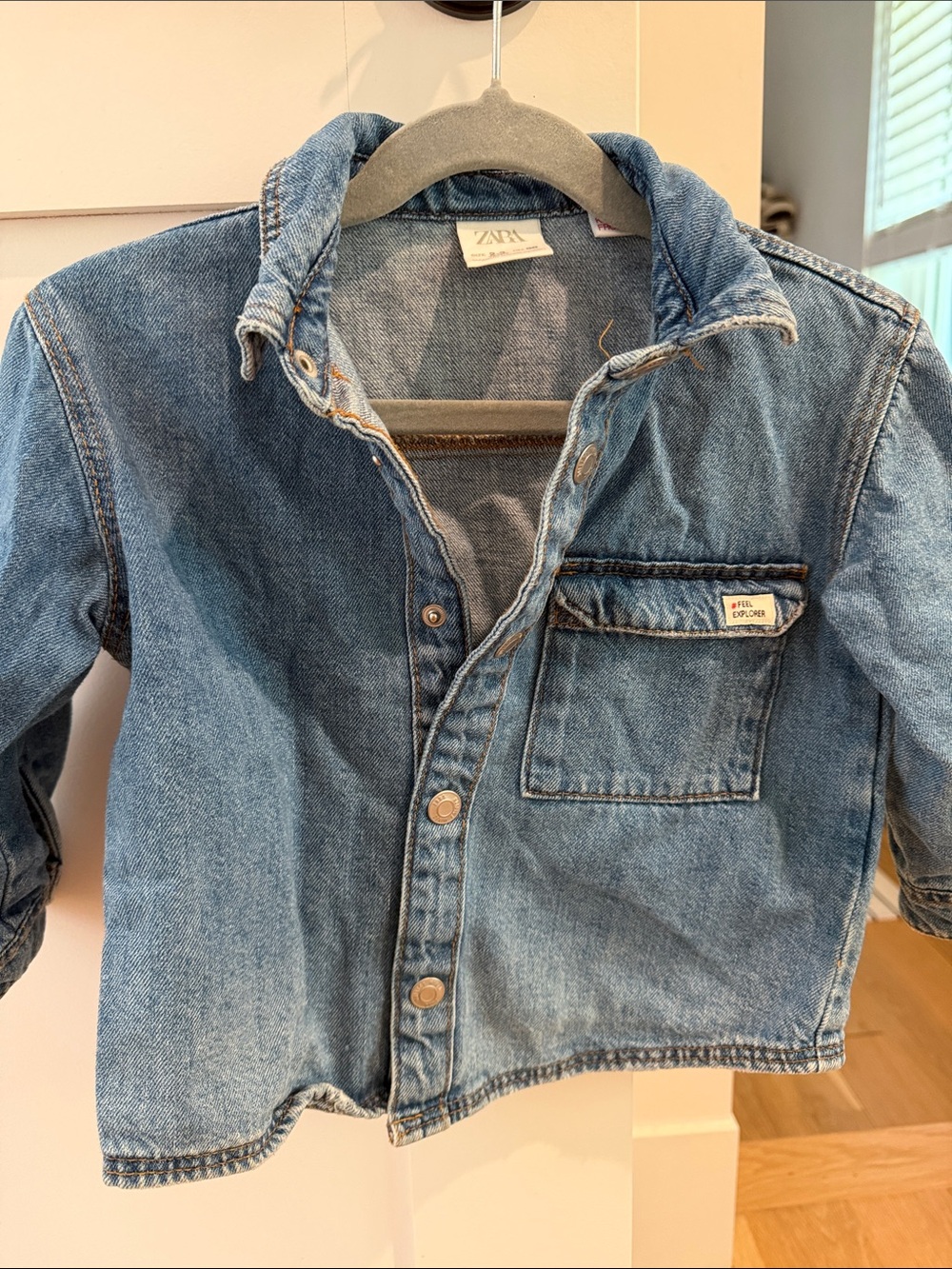 Zara Light Blue Kids Denim Jacket